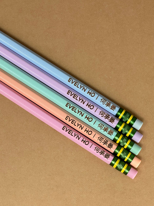 Personalized Engraved Pastel Pencils, Premium Ticonderoga #2